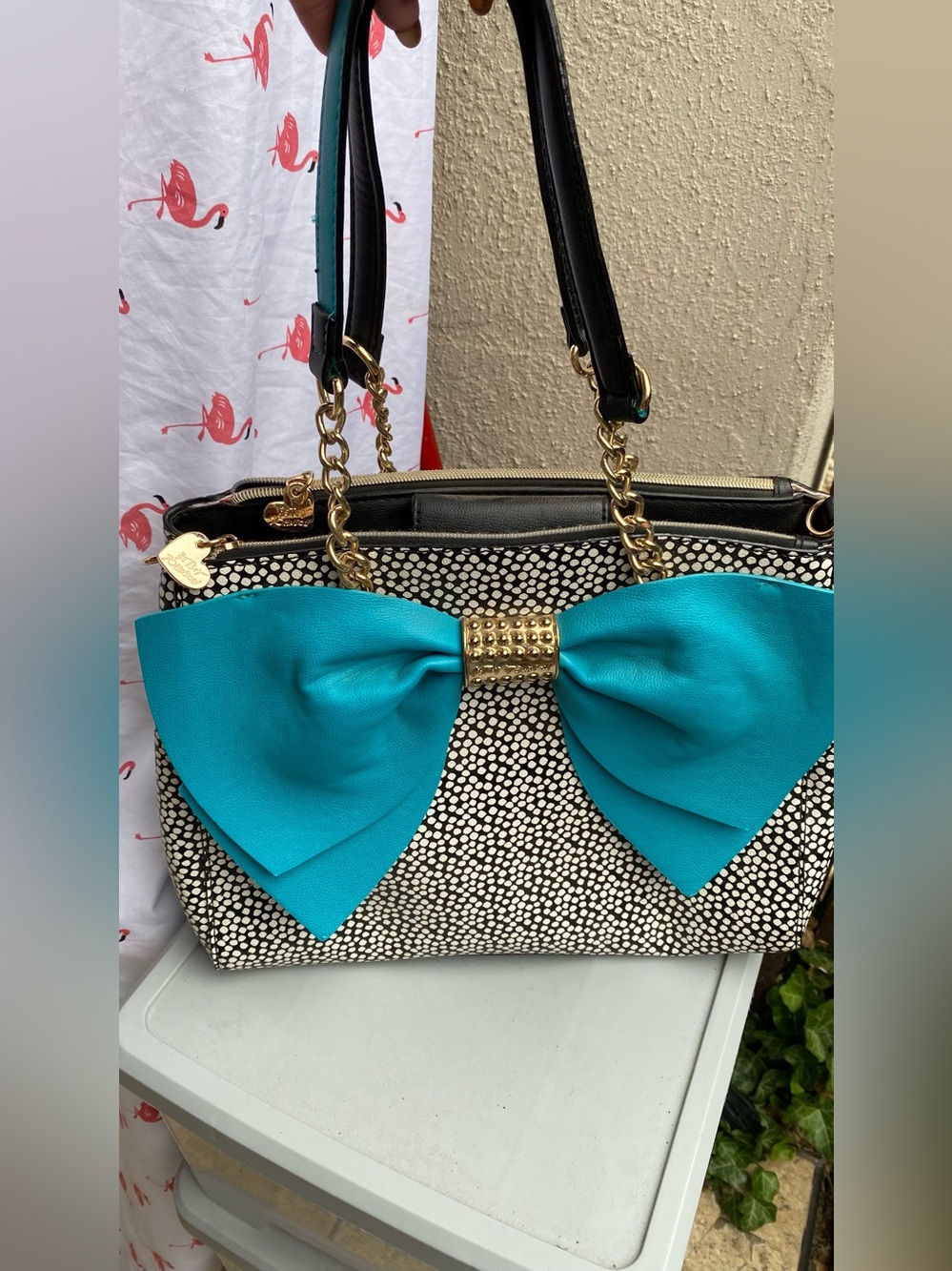 Betsey Johnson Bow-Regard Top Handle Satchel